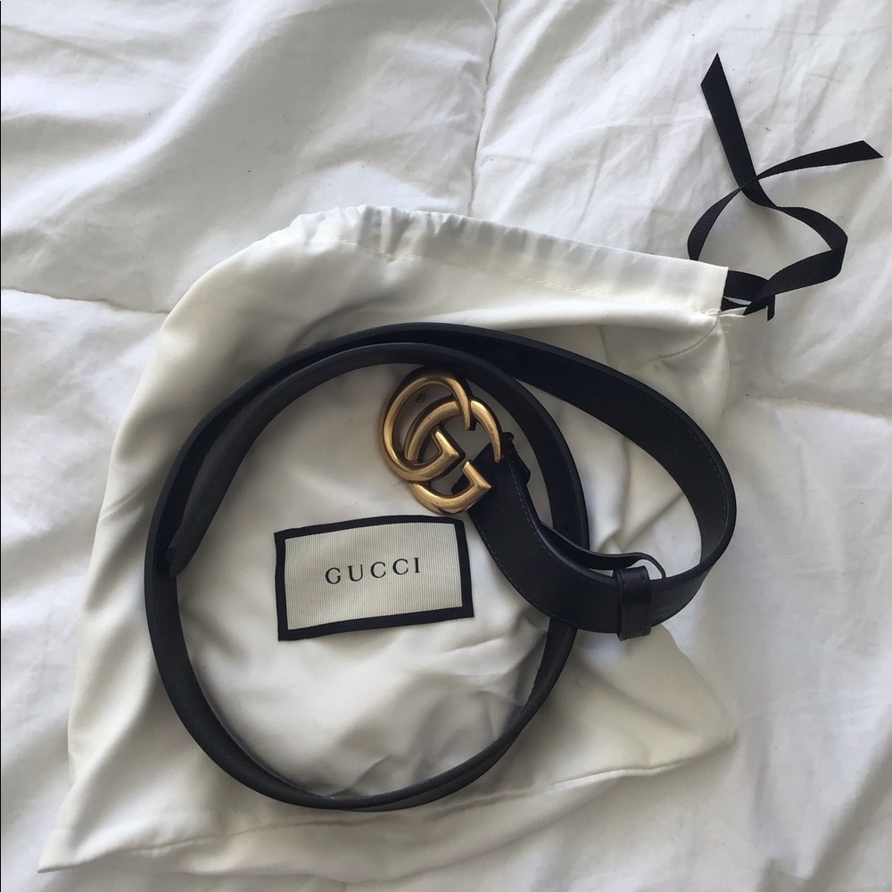 BLACK GUCCI BELT 75-30